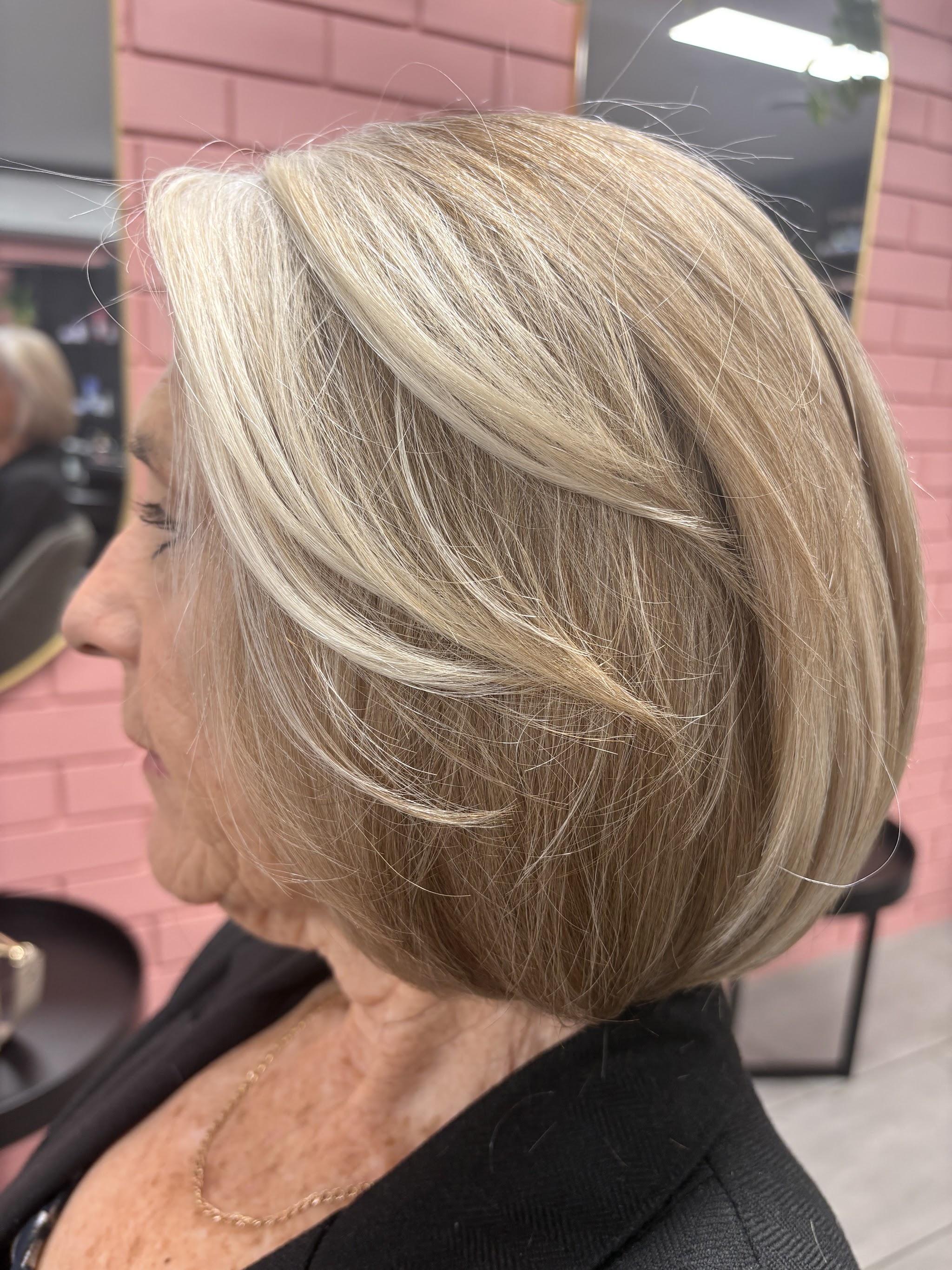 Soft blonde bob