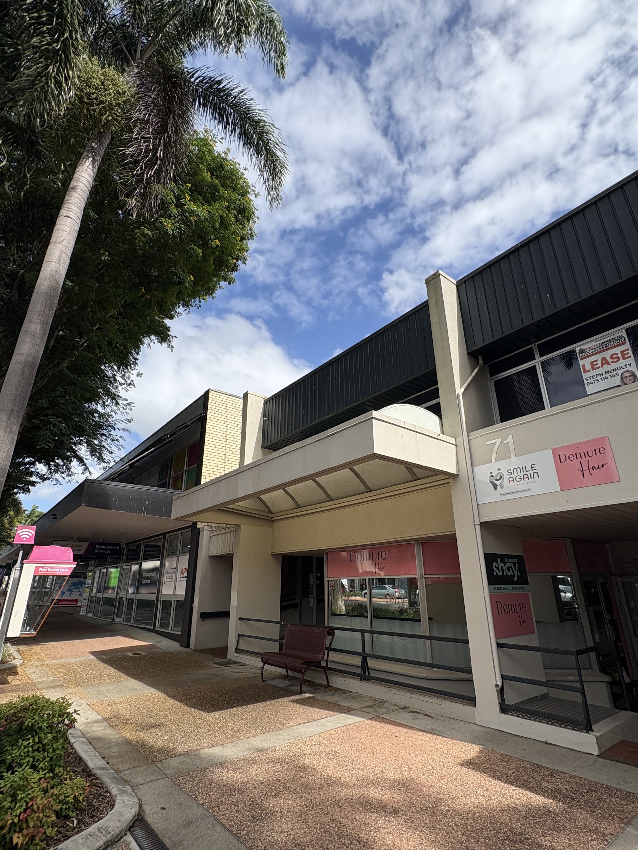The Demure Hair shopfront at 71 King Street, Caboolture South